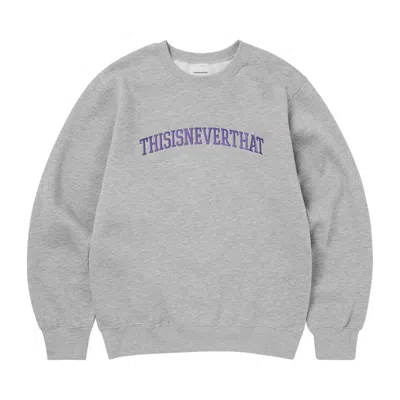 Pre-owned Thisisneverthat Arch-logo Crewneck 'heather Grey' | Men's Size Xl