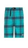 THISISNEVERTHAT BELTED CHECK SHORT