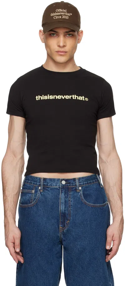 Thisisneverthat Black Crewneck T-shirt In Off Black