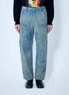 Thisisneverthat Bleached Double Knee Pants In Blue