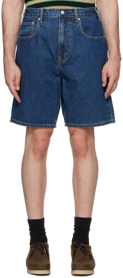 Thisisneverthat Blue Washed Denim Shorts