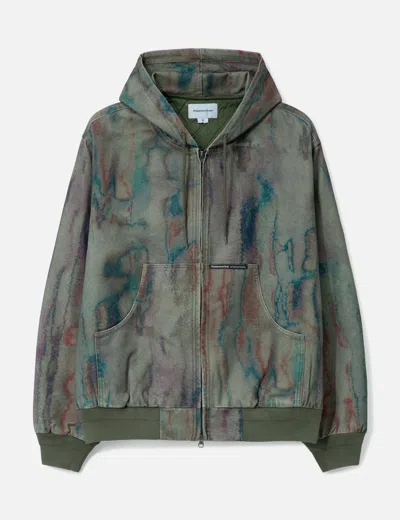 Thisisneverthat Blurred Hooded Jacket In Gray