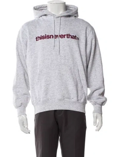 Pre-owned Thisisneverthat Graphic Print Crew Neck Hoodie In White