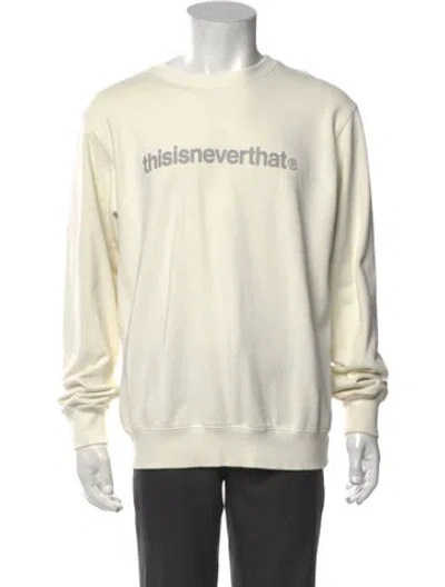 Pre-owned Thisisneverthat Graphic Print Crew Neck Sweatshirt In Neutrals