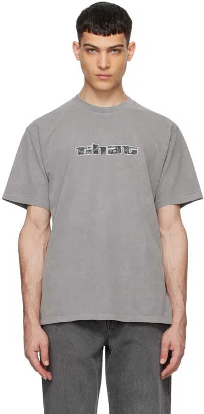 Thisisneverthat Gray Big Initial T-shirt In Dark Grey