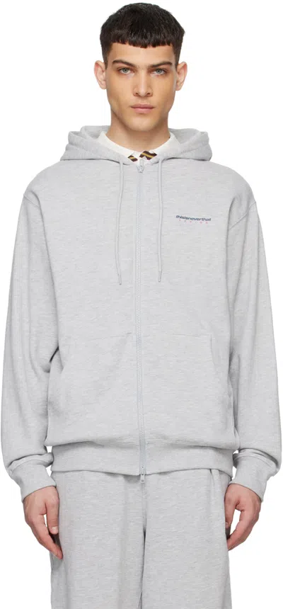 Thisisneverthat Gray Dsn Hoodie In Heather Grey