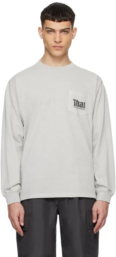 Thisisneverthat Grey That Pocket Long Sleeve T-shirt In Grey