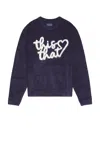 Thisisneverthat Heart Logo Knit Sweater In Purple