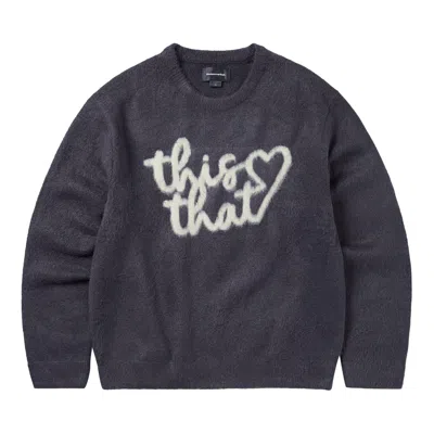 Pre-owned Thisisneverthat Heart Logo Knit Sweater 'purple' | Men's Size L