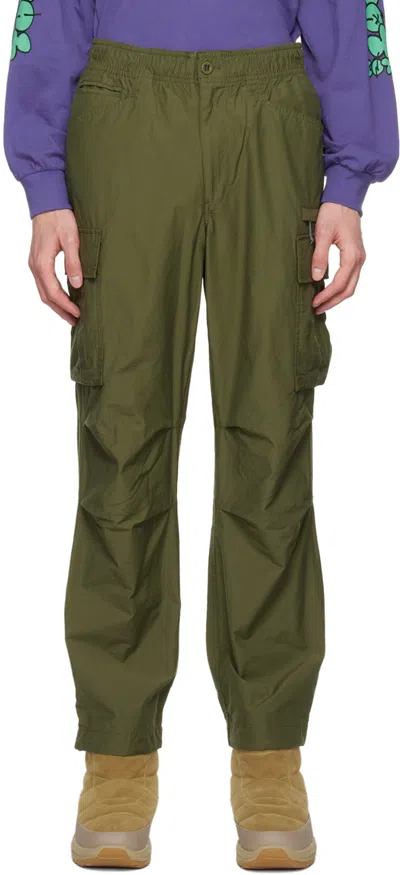 Thisisneverthat Khaki Embroidered Cargo Pants In Olive Green