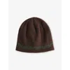 Thisisneverthat Mens Brown T-logo No Cuff Knitted Beanie In Brown