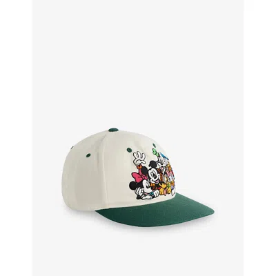 Thisisneverthat Mens  X Disney Mickey Friends Woven Baseball Cap White And Green In Neutral