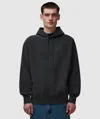 Thisisneverthat Overdyed Embroidered Hoodie In Charcoal