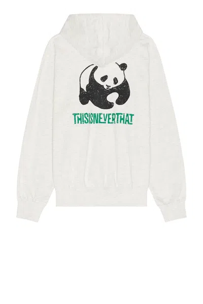 Thisisneverthat Panda Hoodie In Oatmeal
