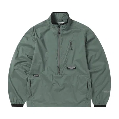 Pre-owned Thisisneverthat Pertex Qa Half Zip Pullover 'sage' | Green | Men's Size L