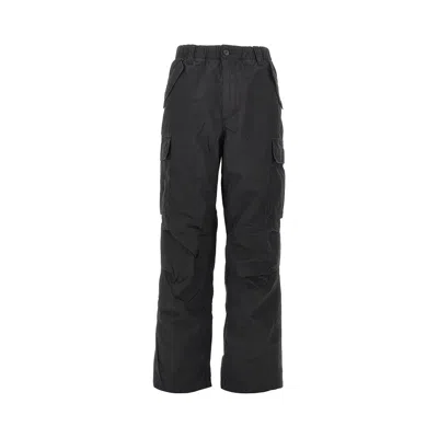 Thisisneverthat Pigment Coated Cotton Cargo Pants In Black