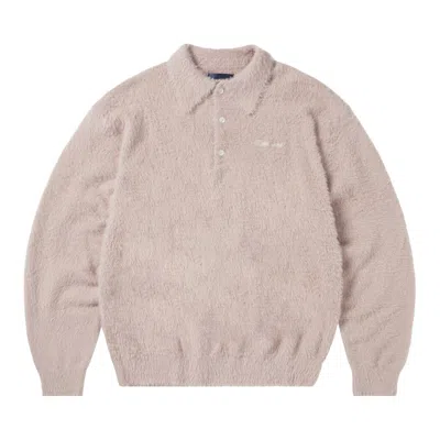 Pre-owned Thisisneverthat Sct-logo Shaggy Knit Polo 'pink' | Men's Size Xl