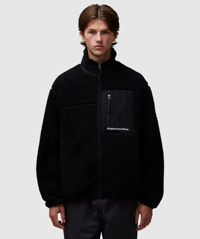 Thisisneverthat Sp Sherpa Fleece Jacket In Black