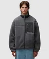 Thisisneverthat Sp Sherpa Fleece Jacket In Charcoal