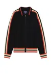 Thisisneverthat Striped Zip Cardigan In Black