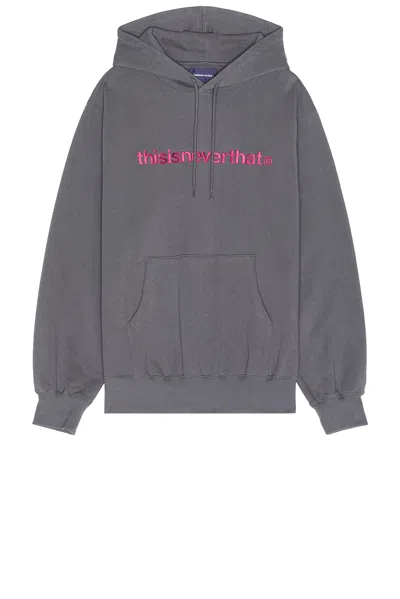 Thisisneverthat T Logo Hoodie In Dark Grey