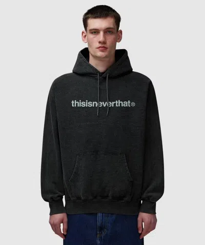 Thisisneverthat T-logo Hoodie In Washed Black