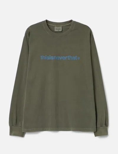 Thisisneverthat T-logo Long Sleeve T-shirt In Green