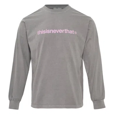 Thisisneverthat T-logo Long Sleeve Tee In Silver