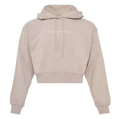 Thisisneverthat T-logo W Hoodie In Neutral