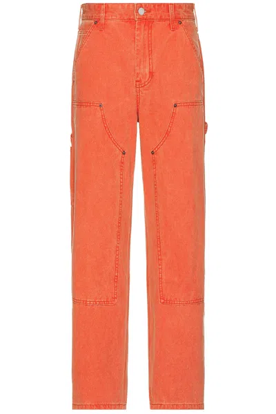 Thisisneverthat Washed Carpenter Pant In Orange