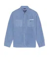 Thisisneverthat Washed Corduroy Zip Jacket In Light Indigo