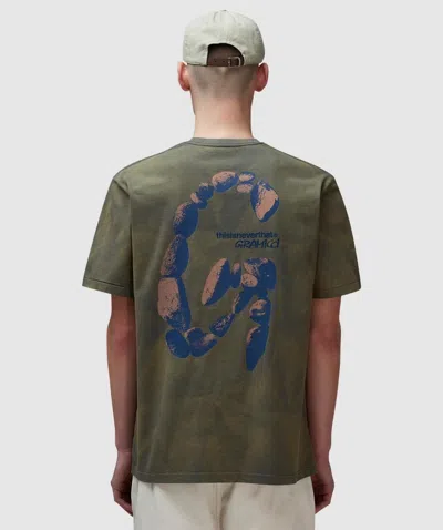 Thisisneverthat X Gramicci Sun Faded T-shirt In Dark Olive