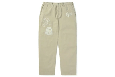Pre-owned Thisisneverthat X Greatful Dead Iconography Work Pant Stone