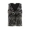 Thisisu Collection Women's Black / White Noir Flora Vest In Multi