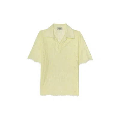 Thisisu Collection Women's Isla Beachwear Yellow Lace Top