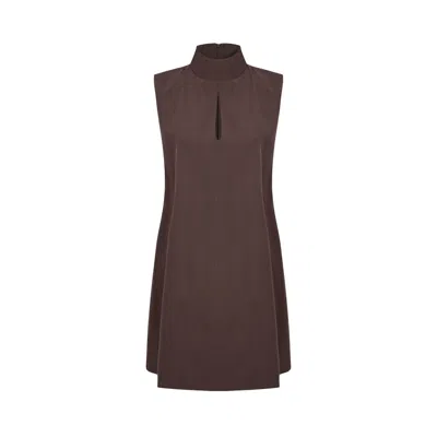 Thisisu Collection Women's Nara Cut-out High-neck Mini Dress – Brown