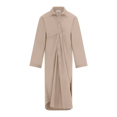 Thisisu Collection Women's Neutrals Jose Twist Shirt Dress - Paper Bag