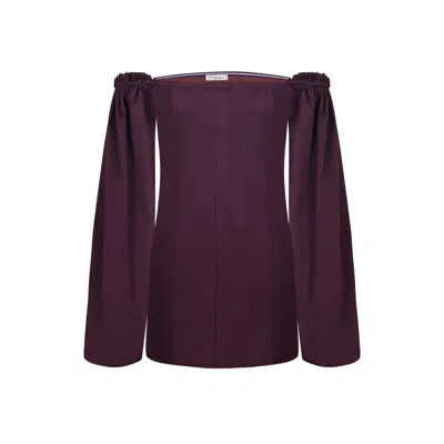Thisisu Collection Women's Purple Kaia Balloon Sleeve Mini Dress - Plum