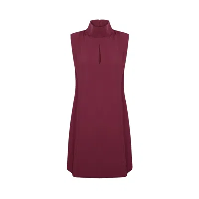 Thisisu Collection Women's Red Nara Cut-out High-neck Mini Dress – Burgundy