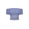 Thisisu Collection Women's Sheer Crop Top - Bluebell In Blue