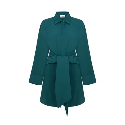 Thisisu Collection Women's Verda Shirt Dress - Dark Green Striped