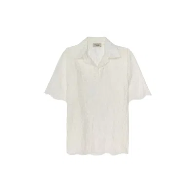 Thisisu Collection Women's White Isla Beachwear Lace Top
