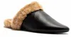 Thistle And Clover Women's Dress Furry Flats In Black