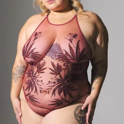 Thistle And Spire Brooklyn Haze Bodysuit - Plus In Burgundy In Multi