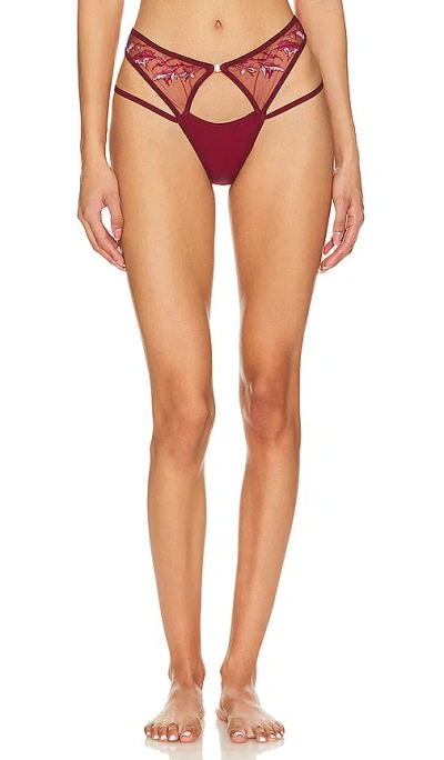 Thistle And Spire Cirsi Thong In Burgundy
