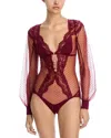 Thistle And Spire Constellation Bodysuit In Burgundy