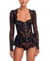 Thistle And Spire Daphne Corset Bodice In Black