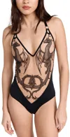 Thistle And Spire Dracona Bodysuit In Butterscotch/black