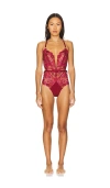 Thistle And Spire Eye Candy Bodysuit In Ruby