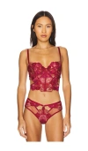 Thistle And Spire Eye Candy Bustier In Ruby